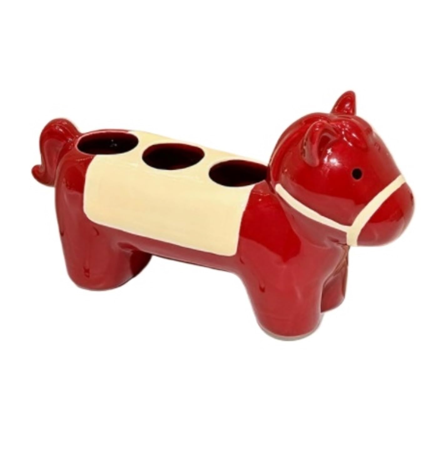 Organizer per Spazzolino da Denti Portaspazzolino in Ceramica A Forma di Animale for Organizer for Dentifricio da Bagno Accessori da Bagno(Rot)