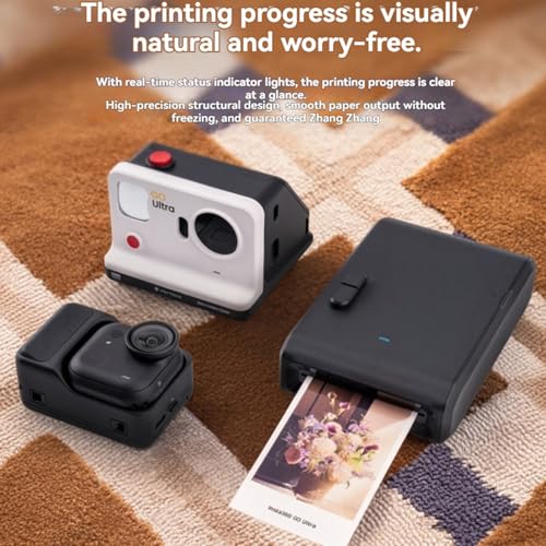 Image of Photo Fun Shot Box Pocket Printer Photo Paper for Insta360 Go Ultra Portable Instant Printer 16.7-Million Wide Colors 300dpi High-Definition Printing (GO Ultra Pocket Printer Kit)