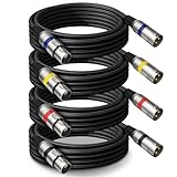 Largement utilisés, plus d'applications : ces câbles XLR Heams mâle vers femelle peuvent être utilisés dans des appareils avec des connecteurs XLR à 3 broches tels que les microphones, les lumières de scène DMX, les tambours de studio à domicile, les moniteurs de studio, les haut-parleurs, etc. Il est conçu pour répondre aux exigences des câbles audio XLR et des applications DMX 512, 110+ OHM, calibre 22.