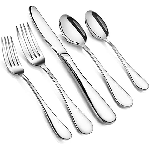 Artaste 56389 Rain 18/10 Stainless Steel Flatware 20-Piece Set, Service for 4 Cover