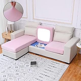Velvet Sofa Seat Cushion Cover, 1/2/3/4 Seaters L-Shaped Couch Seat Slipcover, Furniture Protector Cover Separated (Blue,1 Seater)