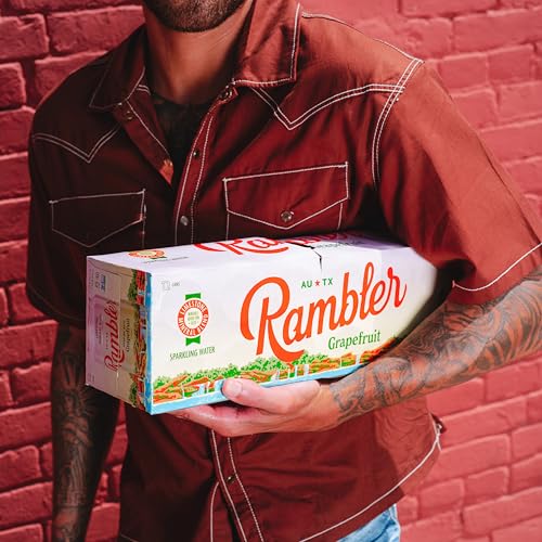 Image of AUTX RAMBLER Sparkling Water, Texas Limestone Mineral Blend, Grapefruit Flavor, 12-Ounce Cans, 12-Pack