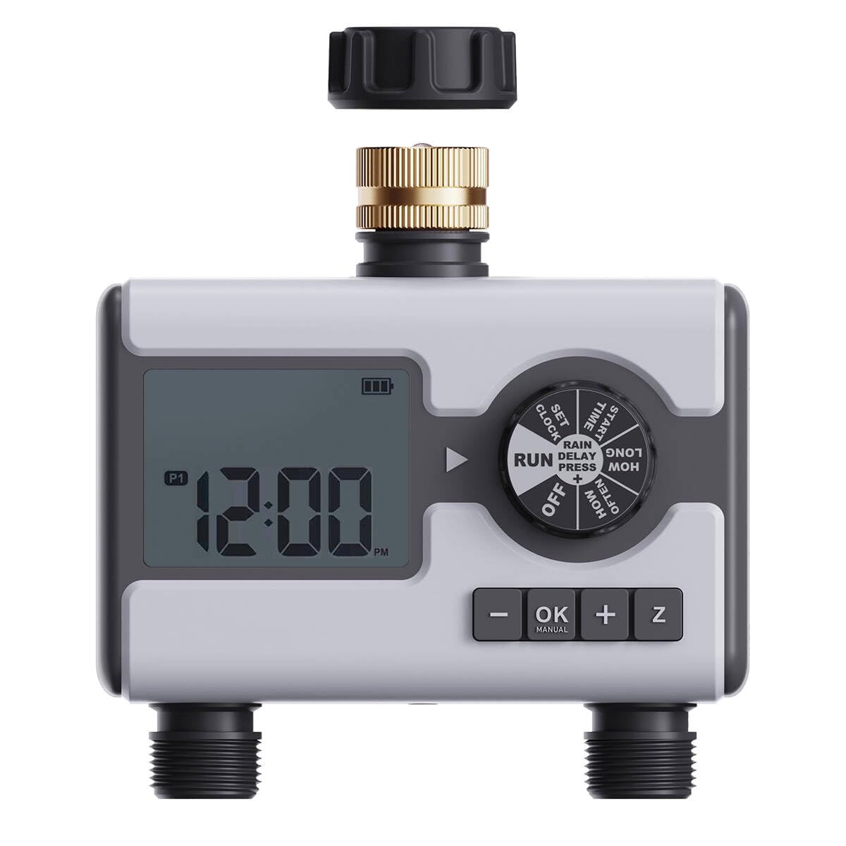 Aqualin 2 vie Centralina Irrigazione Digitale Giardino Timer programmabile per irrigazione da Giardino Sistema Controller/Ritardo Pioggia/Irrigazione Manuale/Funzione Automatico