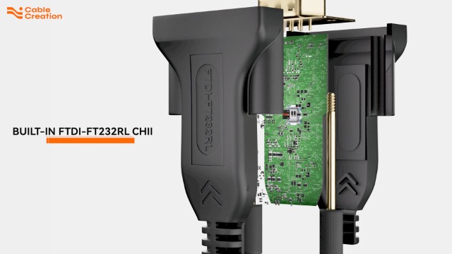 ESU 51952 USB 2.0 Cable FTDI To RS232 – For LokProgrammer & NCE JMRI