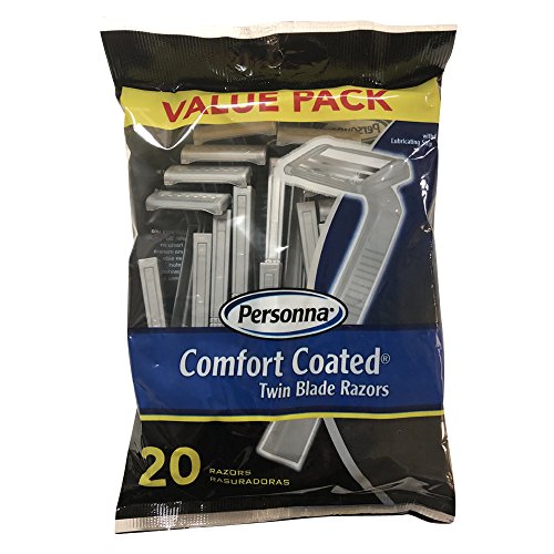 Personna Comfort Coated Twin Blade Razors, 20 ea