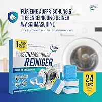 Aktiv 24x Waschmaschinenreiniger Tabs extra stark gegen Geruch & Kalk - Waschmaschinen Reiniger mit Formel für Tiefenreinigung - Waschmaschine Hygiene Reinigung 1 Jahres Vorrat – Ansicht 6