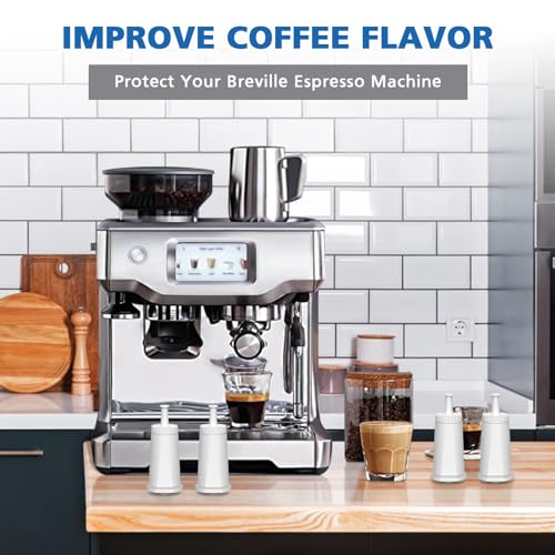 Replacement Water Filter for Breville Barista Touch Espresso Machine BES880 BES881, Barista Pro BES878, Oracle Touch BES990, Oracle BES980, Dual Boiler BES920 Bambino ClaroSwiss Sage, BES008WHT0NUC1