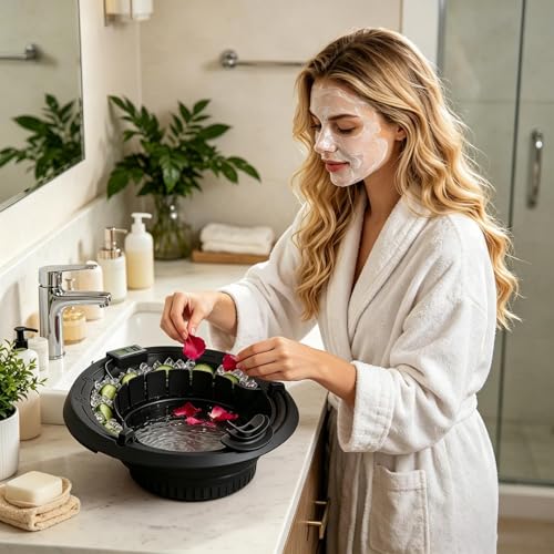Glace pour le visage réutilisable en silicone pliable pour voyage et maison - 2
