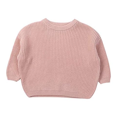 Geagodelia - Jersey de punto para niño, unisex, manga larga, cuello redondo, de lana de invierno, cálido, camiseta, sudadera informal Cover