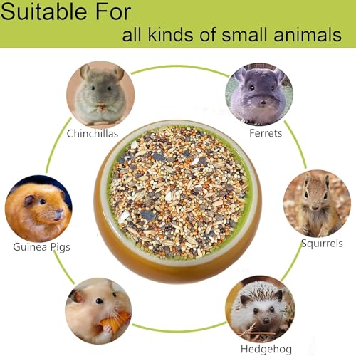 Tfwadmx Hamster Bowl, Ceramic Guinea Pig Water Bowl Small Animal Food Dish For Syrian Hamster Rabbit Gerbil Chinchilla Hedgehog Sugar Glider Rat  thumb #6