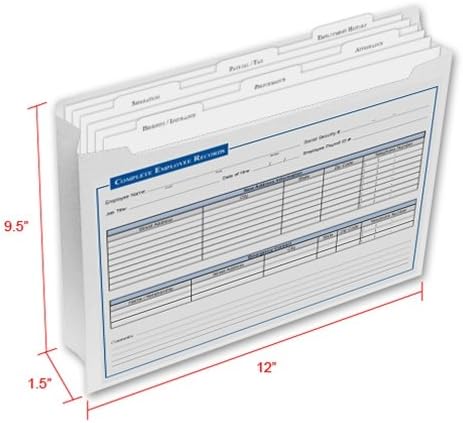 Miniatura 3 de Organizador de registros de empleados, Labor Law Center - Archivo de personal expandible
