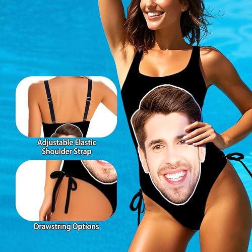 Custom Swimsuits for Women Personalized Bathing Suit with FacesOne Piece Bikini for Pool Party Summer Holiday4