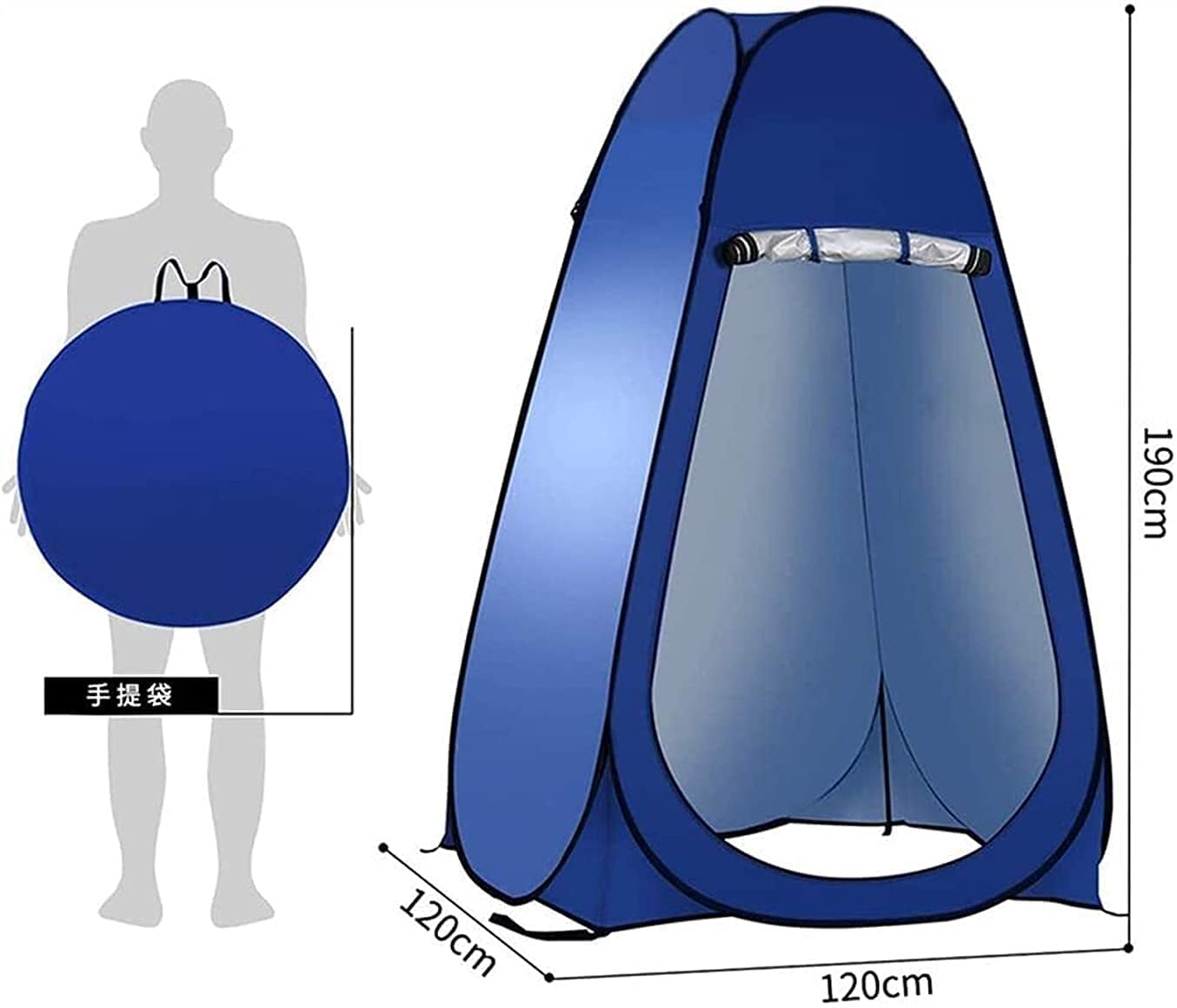 Toilettenzelt Pop Up Campingzelte Mobiles Sichtschutz-Toilettenzelt Im Freien Wasserdichtes Pop-Up-Zelt Wasserwechsel-Duschzelt Camping Aus Tragbarer Aufbewahrung Pop-Up-Zelte