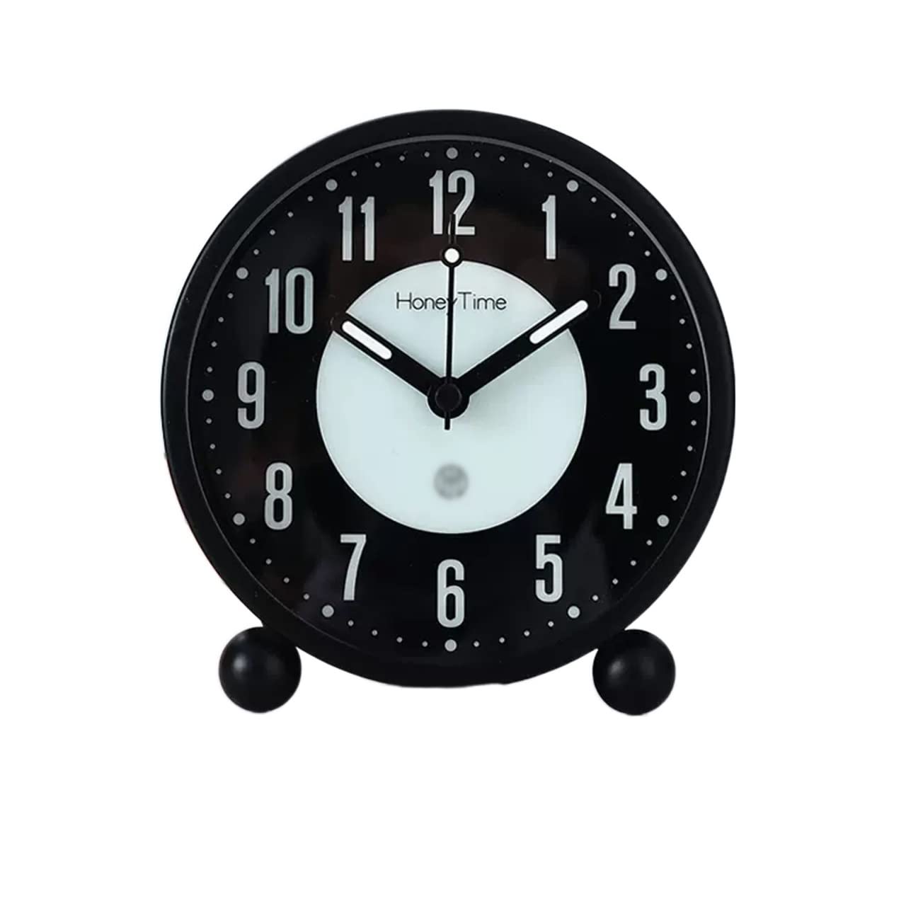 J9V4G6S3B5 Desk Clock Rechargeable Luminous Alarm Clock, Non-ticking, Louder Bell for Heavy Sleepers, Ideal for Bedroom, Home Office and Dorm Room analogue alarm clock(Black)