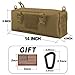 AMYIPO Tactical Pouch Multi-Purpose Large Capacity Increment Pouch Short Trips Bag (Khaki (2 PCS))