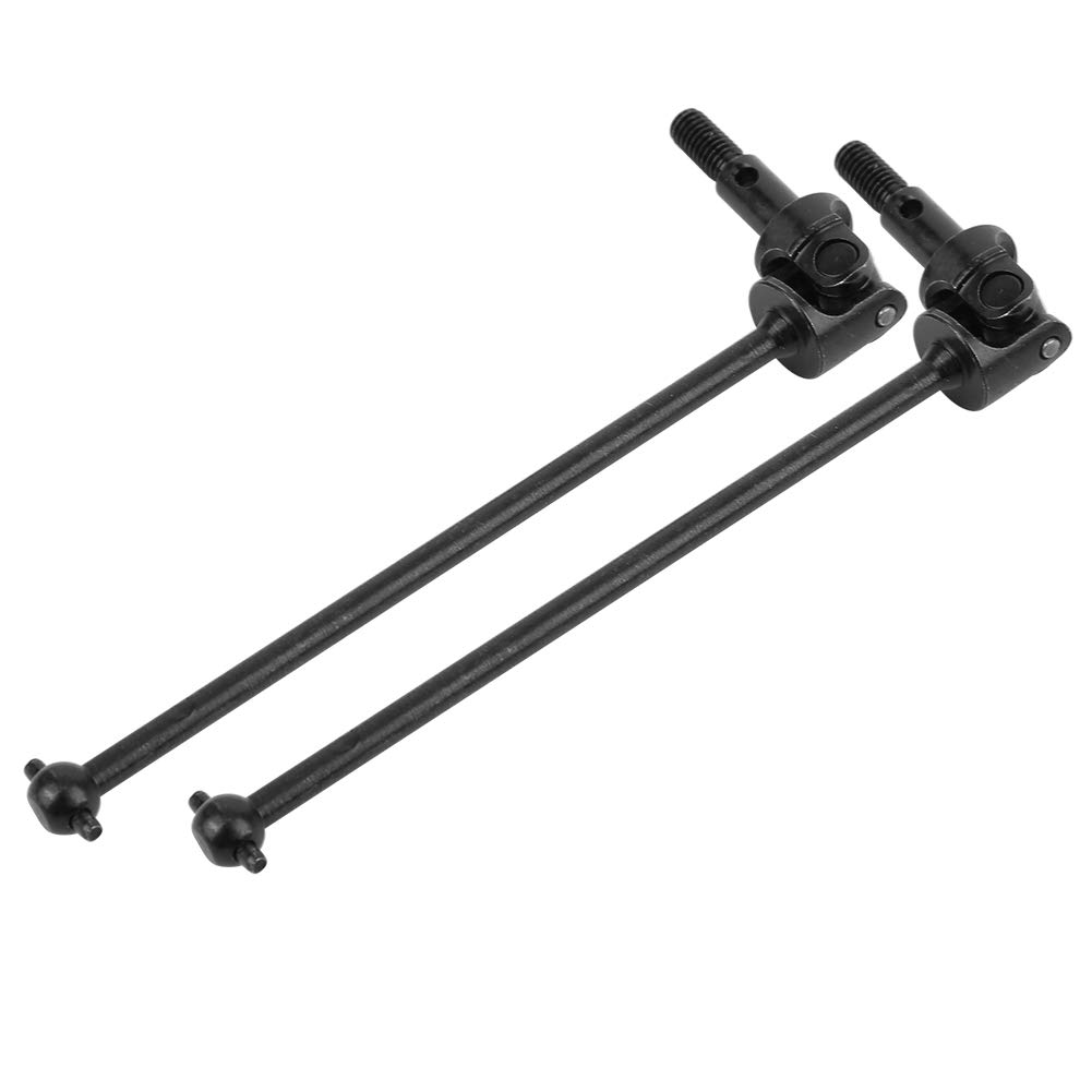 Dilwe Universal Drive Shaft 108015, Metal CNC Machined RC Car Accessory with Tempered Dog Bones and Axles, Fit for HSP 1/10 RC Car 94111 94108 (Black)