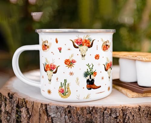 Mug Campfire Boho Floral Western Desert 16oz miniatura 4