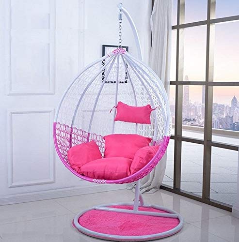 Furniture Kart Multi Color Swing Chair Hammock Jhula With Stand Cushion Hook Outdoor Indoor Balcony Garden Patio Amazon In Furniture