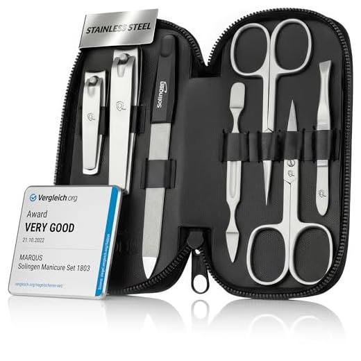 marQus Sets de Manicura para Mujeres y Hombres Set de 7 piezas - Kit de aseo de calidad Cortauñas y Cortaúñas, pinzas Kit de uñas - Regalo fabuloso para todas las ocasiones