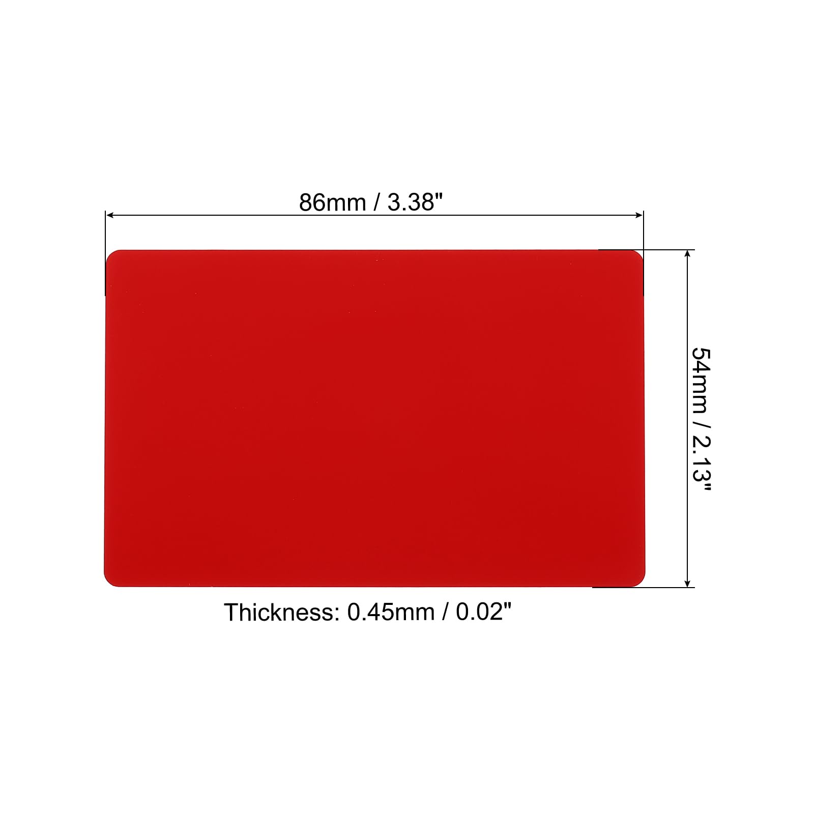 PATIKIL 0.45mm Metal Business Cards, 10 Pack Blank Name Card Laser Engraving Aluminum for DIY Gift Cards Red - Image 2