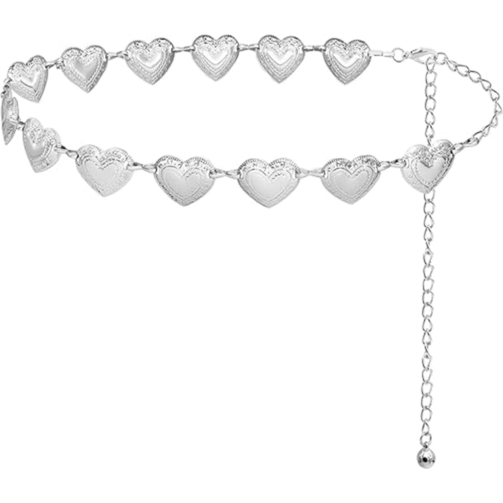 Melldrry Damen Gürtel Mode Taillengürtel Metall Kettengürtel