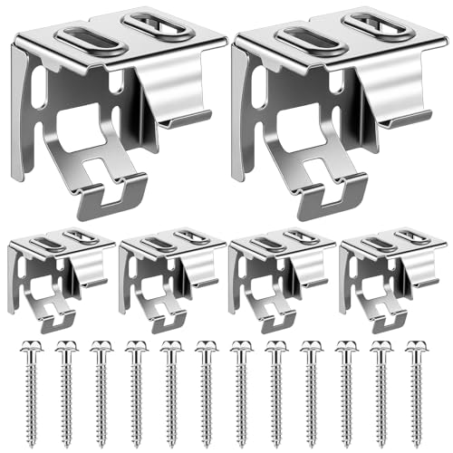 Jetec 6 Pieces Mini Blind Brackets for Window Blinds with Screws (1.38 x 1.18 Inches)