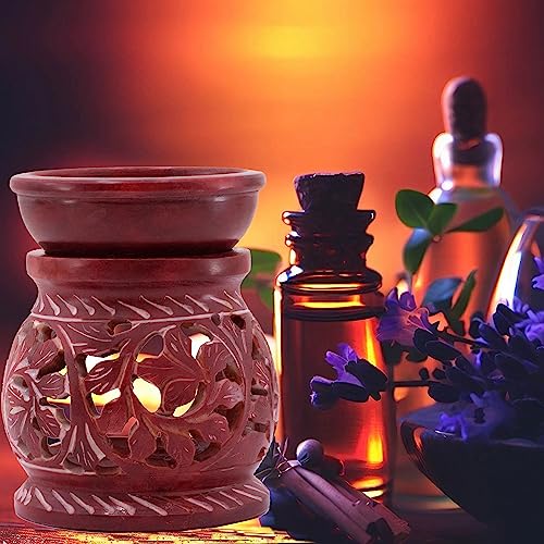 Aroma Diffuser Essential Oil Diffuser for Home, Tea Light Oil Burner for Serenity, Wellness Gift, Indoor Fragrance (Soapstone) — photo — 5 of 9