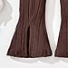 Aalizzwell Girls Clothes 2T Toddler Fall Winter Fashion Rib Knit Slit Pants Outfit Spring Clothing Dark Khaki 2-3T