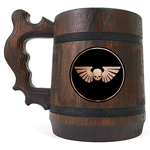 Astra Militarum (Imperial Guard) 40K Beer Mug, Personalized Stein, Wooden Tankard