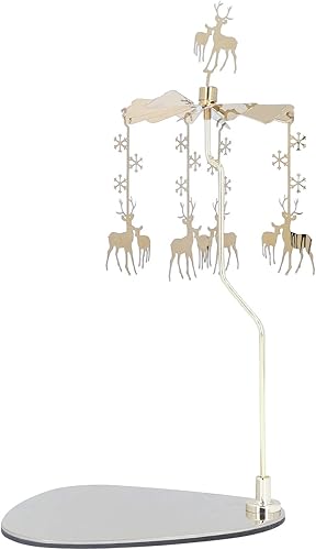 Miniatura 6 de Garosa Portavelas giratorio con bandeja, candelabro giratorio romántico, mesa giratoria para decoración del hogar, Navidad, fiesta del día de San