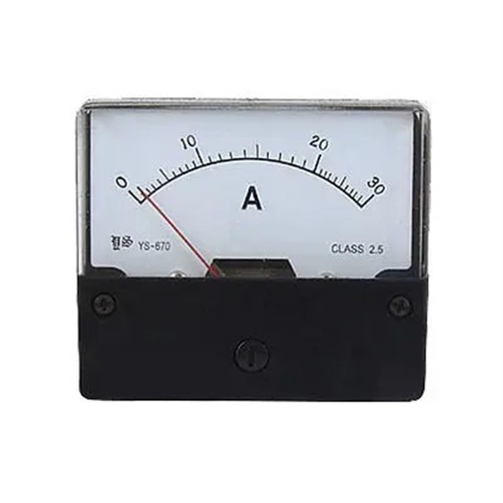 Ampèremètre analogique AC 30A YS-670 cadran rectangulaire encastrable