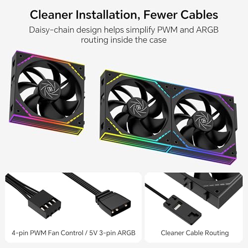 Image of Thermalright FW360 SE ARGB V2 CPU AIO Liquid Cooler for Desktop - 2000RPM Daisy-Chain Connection Fans, 2 inch LCD Display Screen, for AM4 /AM5 & Intel 1700 /1851(Black) | 3000RPM Pump, 3xTL-M12Q 120mm PWM Daisy-Chain Fans, for AMD AM5 /AM4 and Intel LGA1851 /1700, Black