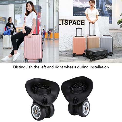 Luggage Replacement Wheels Heavy Duty PVC Universal Swivel Casters for Suitcases Quiet Roller Wheels with Shock Absorption Easy Install Spare Parts for Travel Luggage Trolley Cases4