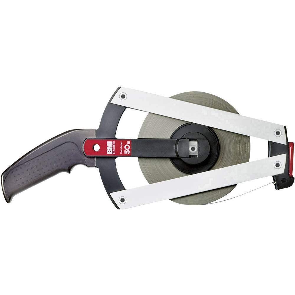 BMI 520041050A Rahmenbandmaß, 50 m x 13 mm, glasfaserverstärkt, gelb/schwarz/silber