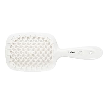 Ibiza Hair AirWave FM Shower Brush White | For Shower or Pool | Effortlessly Glides Through Any Hair | Adults or Kids | Anti Static | Light Weight & Heat Resistant