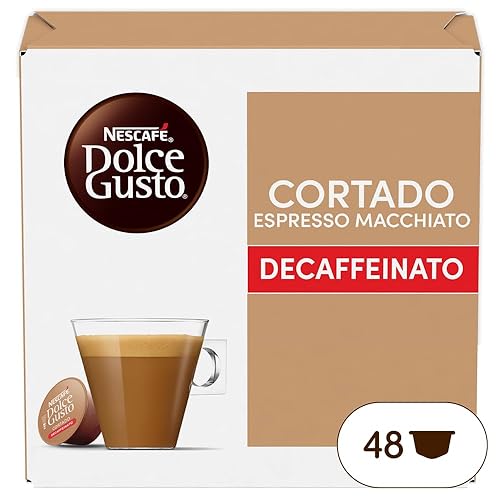 NESCAFÉ DOLCE GUSTO Cortado Espresso Macchiato Decaffeinato Caffè, 3 Confezioni da 16 Capsule (48 Capsule Compatibili Nescafé Dolce Gusto)