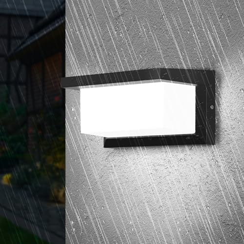 CHENBEN Aplique Pared Exterior,6500K 18W Luz Exterior,IP65 Impermeable Lampara Exterior,Aluminio luz led exterior para decoracion jardin,terraza,porche,patio, garaje