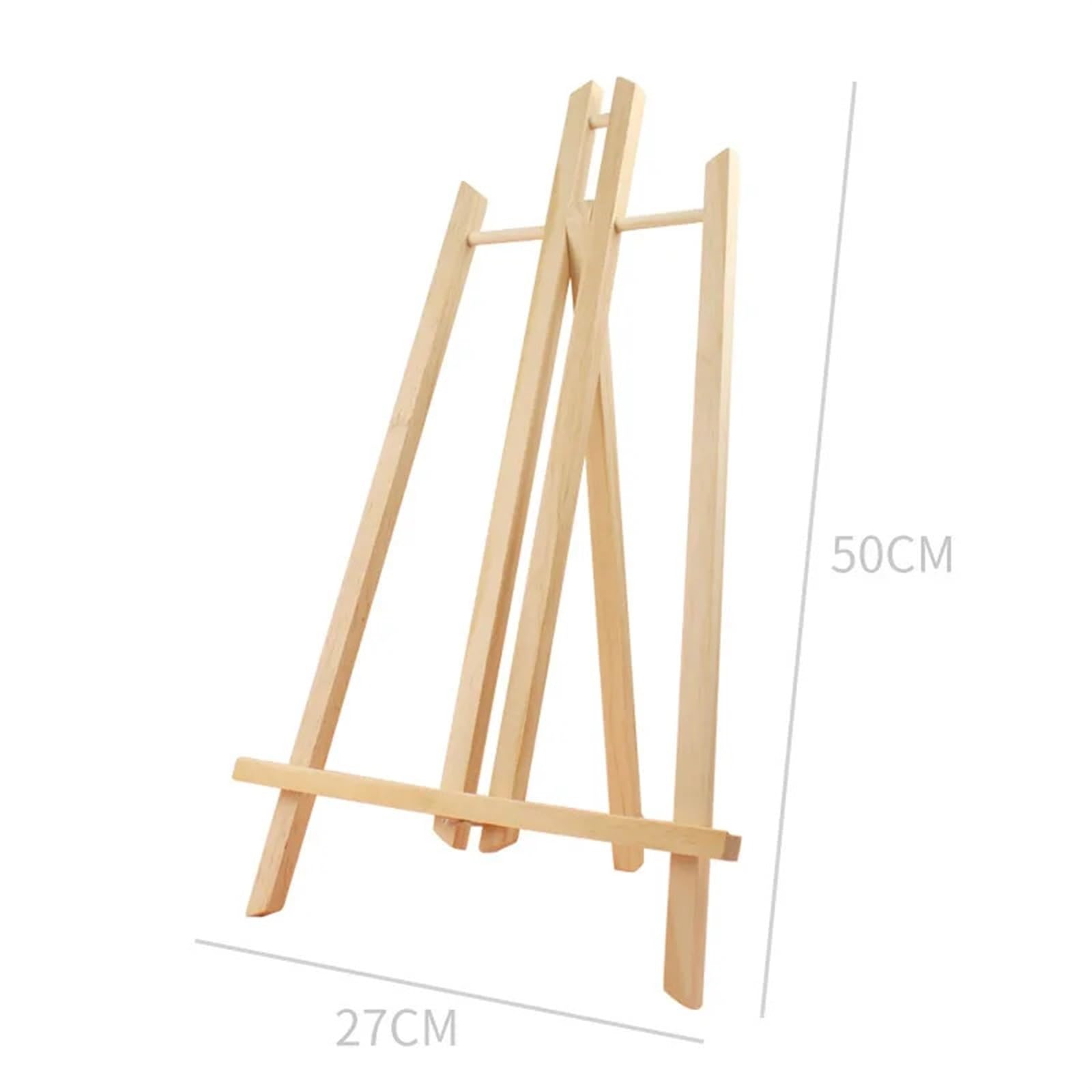 Sztaluga trójnożna do malowania, 30cm-50cm do rzemiosła malarskiego drewniany stojak na dekoracje świąteczne materiały artystyczne malowania(50cm)