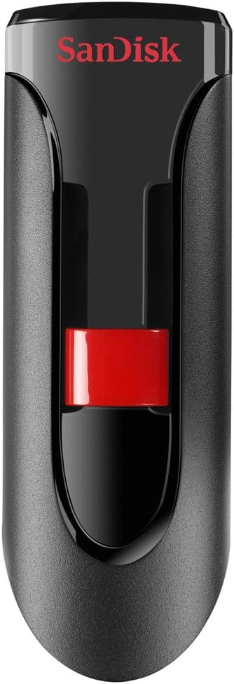 SANDISK Cruzer Glide USB Flash Drive 32GB (USB 2.0, storage for important files, Music, Photos and Videos, SecureAccess software, Password Protection, 128-bit AES encryption) Black - 3-pack