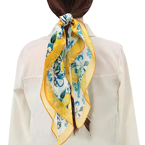 Silk Feeling Scarf Square Hair Scarves Satin Headscarf Fashion Neck Scarfs for Women2