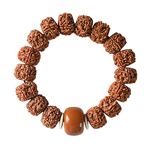 Bracelet de charme de prière avec perles bouddhistes wenwan en Vajra Bodhi naturel mixte