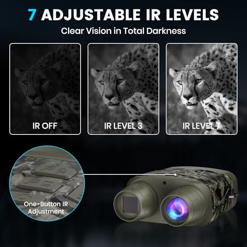 Image of Night Vision Goggles for Adults, 4K Night Vision Binoculars with 5000mAh Rechargeable Battery and 32GB TF Card for Hunting, Wildlife Observation and Security