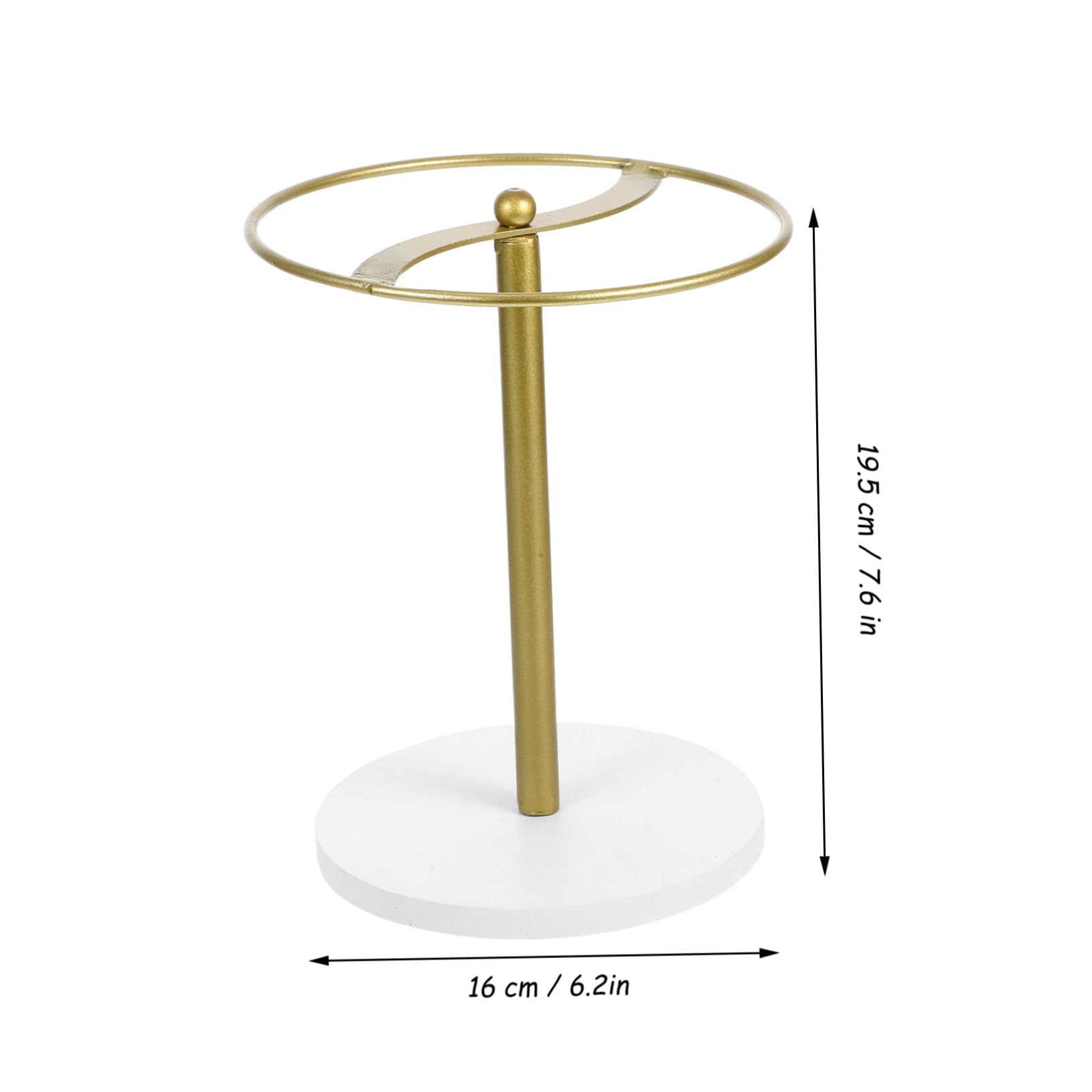 PRETYZOOM Metal Sunglasses Organizer Round Eyeglasses Stand Rotating Display Stand Pine Wood Base