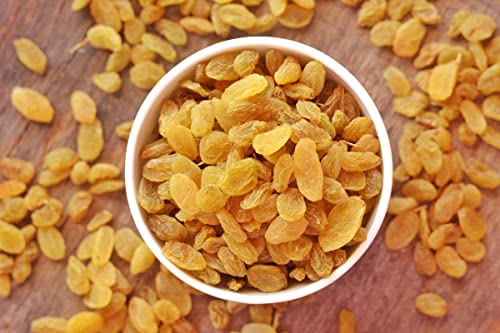 Image of LILA DRY FRUITS Golden Raisin 250 gms | Premium Seedless Green Kishmish | Nutritious Dried Grapes Rich in Iron & Vitamin B | Ideal for Snacking, Baking, Cooking | Perfect for Gifting