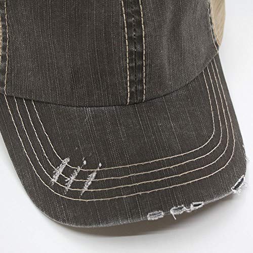 Image of The Vintage Year Distressed Cotton Unstructured Soft Mesh Breathable Adjustable Dirty Wash Dad Hat Trucker Baseball Cap