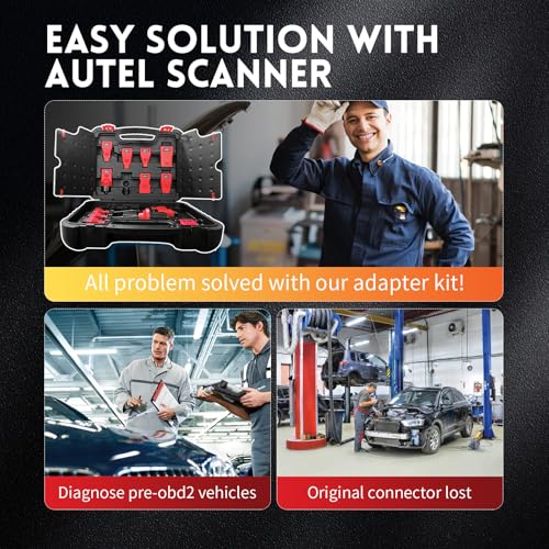 Autel OBD Adapter Kit with Blow-Molded Carrying Case, 11 Pcs OBD Connectors Compatible with All Autel Scanner Tablet Device - Image 3