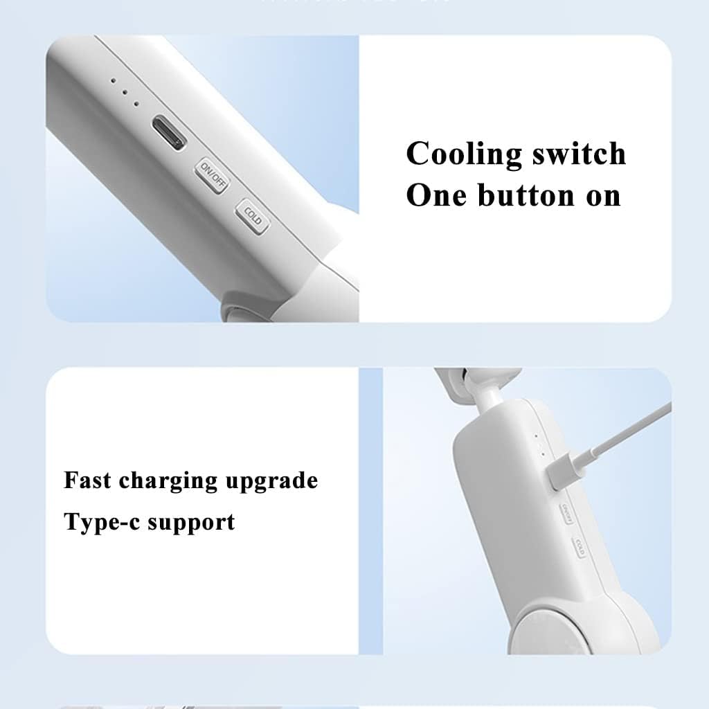 Draagbare bladloze hangende ventilator, 2000-4000 mAh Ingebouwde nekventilator met batterijcapaciteit, bladloze koelventilator met 3 windsnelheden, Wiatrak Elektryczny