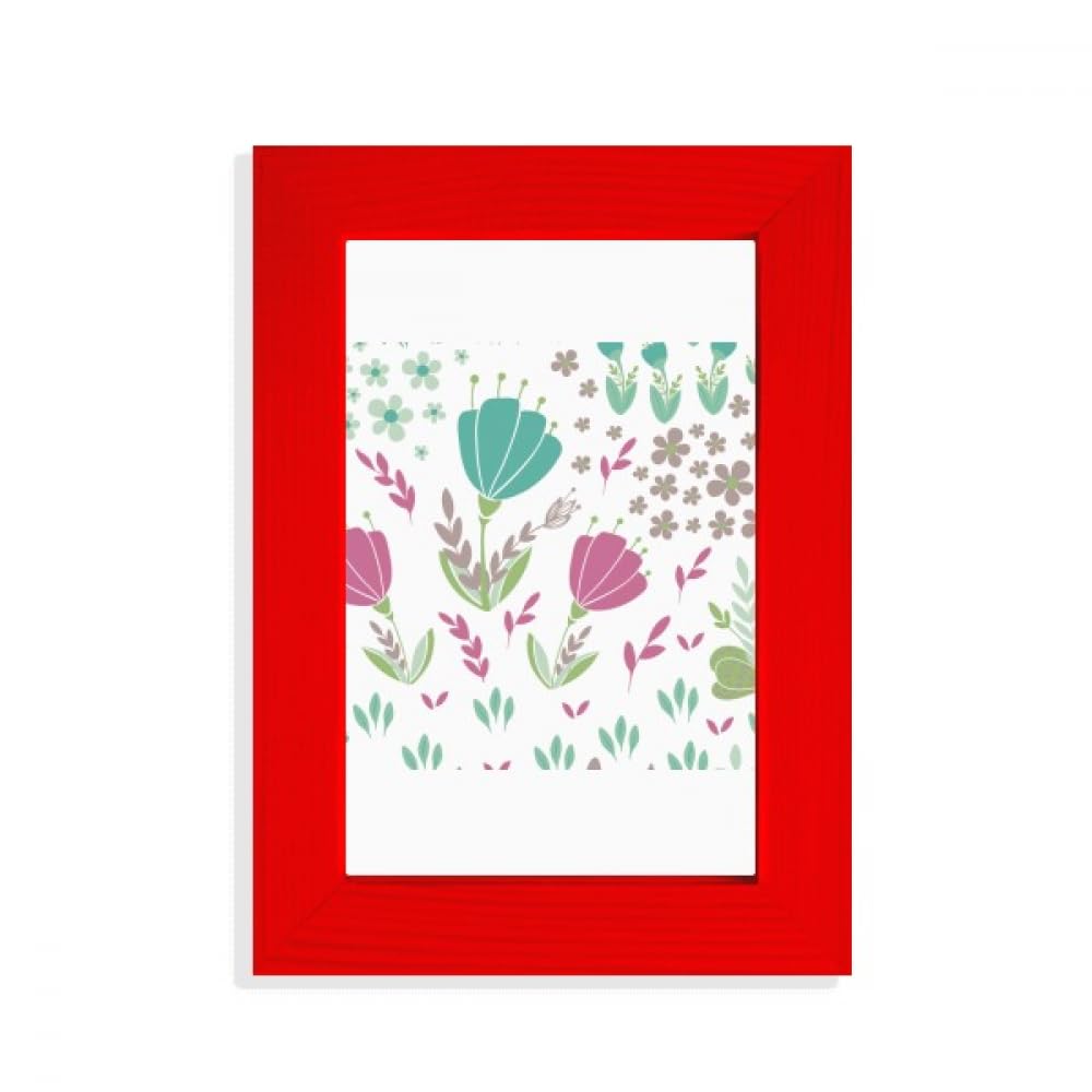 Cadre photo rouge fleuri art déco idée cadeau tendance pour maison