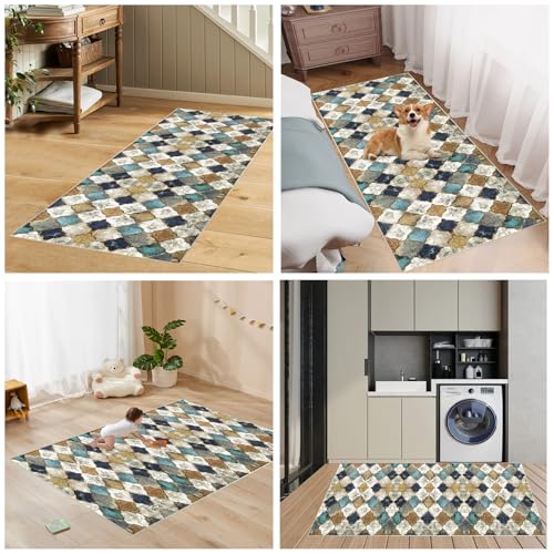 Qemgrste Hallway Runner, Washable Hallway Carpet Runners, Non-Slip Floor Mats for Kitchen, Rugs for Hallway Low-Plie Runner Rug Absorbent Floor Carpet Area Rug for Living Room Entryway 80 x 250 cm - Cosy Home Interiors Qemgrste Hallway Runner, Washable Hallway Carpet Runners, Non-Slip Floor Mats for Kitchen, Rugs for Hallway Low-Plie Runner Rug Absorbent Floor Carpet Area Rug for Living Room Entryway 80 x 250 cm - Image 5