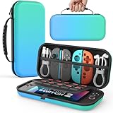 MoKo Switch2 ケース スイッチ2 ケース キャリングケース 第2世代保護カバー 収納バッグ 防塵 防汚 耐衝撃 ストレージカバー EVA素材 耐衝撃 全面保護 大容量 ゲームカード ソフト/ケーブル/イヤホンなど小物収納可能 持ち運び便利 BlueGreen